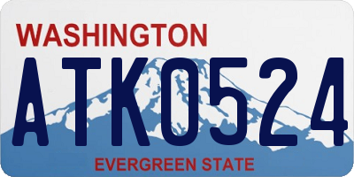 WA license plate ATK0524