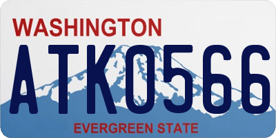 WA license plate ATK0566