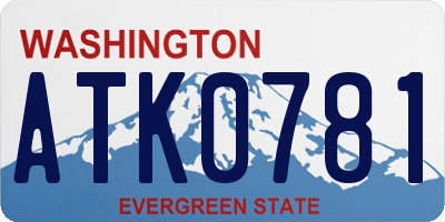WA license plate ATK0781