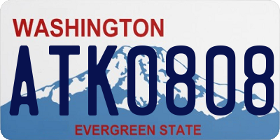 WA license plate ATK0808
