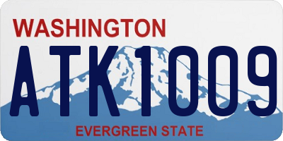 WA license plate ATK1009
