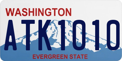WA license plate ATK1010