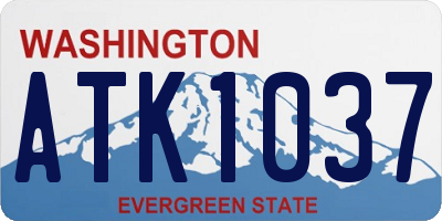 WA license plate ATK1037