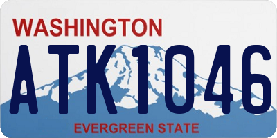 WA license plate ATK1046