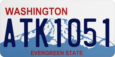 WA license plate ATK1051