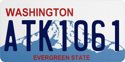 WA license plate ATK1061