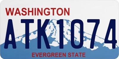 WA license plate ATK1074