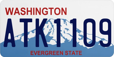 WA license plate ATK1109