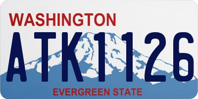 WA license plate ATK1126