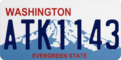 WA license plate ATK1143