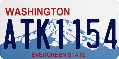 WA license plate ATK1154