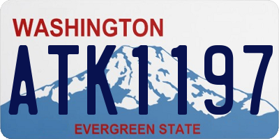 WA license plate ATK1197