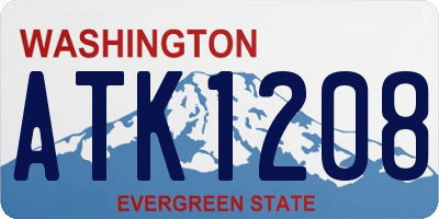 WA license plate ATK1208