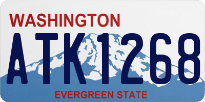 WA license plate ATK1268