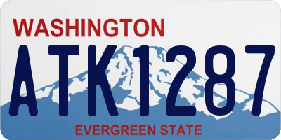 WA license plate ATK1287