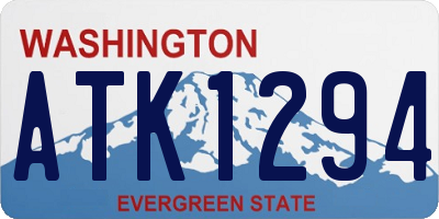 WA license plate ATK1294