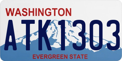 WA license plate ATK1303