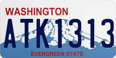 WA license plate ATK1313
