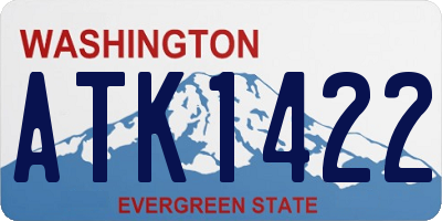 WA license plate ATK1422