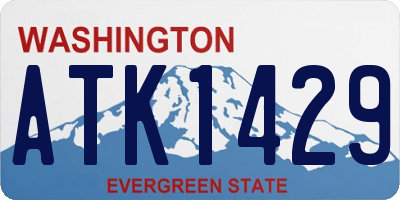 WA license plate ATK1429