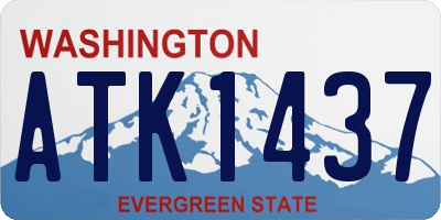 WA license plate ATK1437