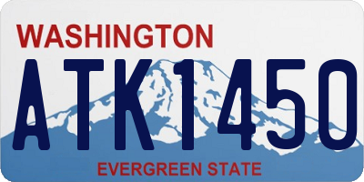 WA license plate ATK1450