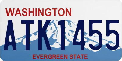 WA license plate ATK1455