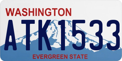 WA license plate ATK1533