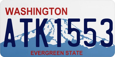WA license plate ATK1553