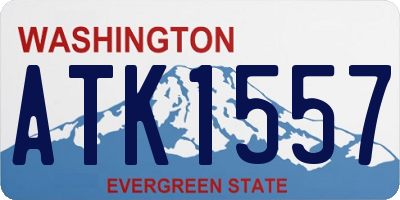 WA license plate ATK1557
