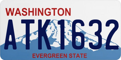 WA license plate ATK1632