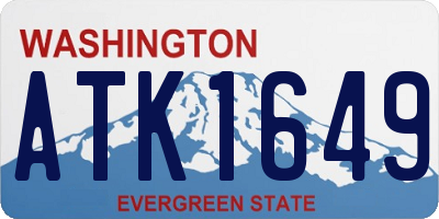 WA license plate ATK1649