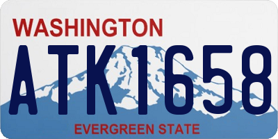 WA license plate ATK1658