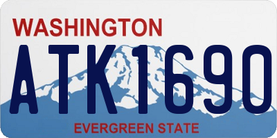 WA license plate ATK1690