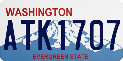 WA license plate ATK1707