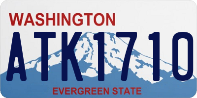 WA license plate ATK1710