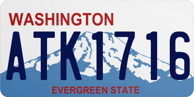 WA license plate ATK1716