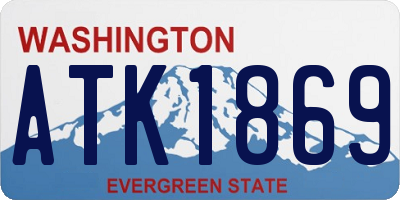 WA license plate ATK1869