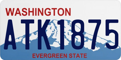 WA license plate ATK1875