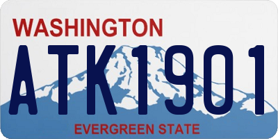WA license plate ATK1901
