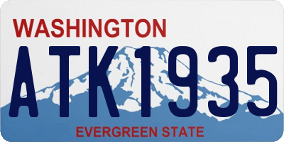 WA license plate ATK1935