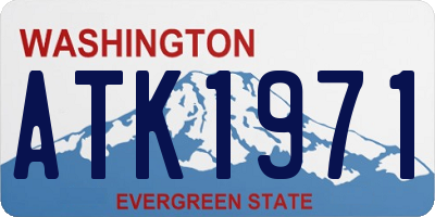 WA license plate ATK1971