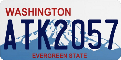 WA license plate ATK2057