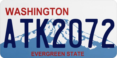 WA license plate ATK2072