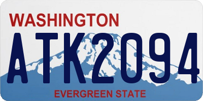 WA license plate ATK2094