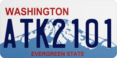 WA license plate ATK2101