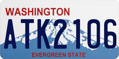 WA license plate ATK2106