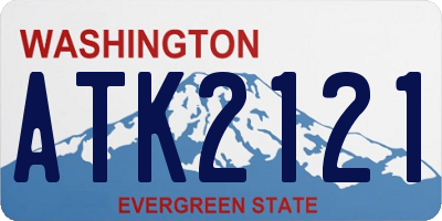 WA license plate ATK2121
