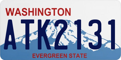 WA license plate ATK2131