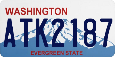 WA license plate ATK2187